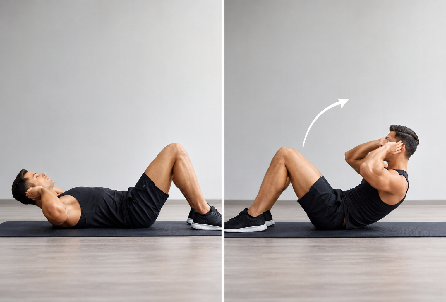 Crunch — exercise demonstration