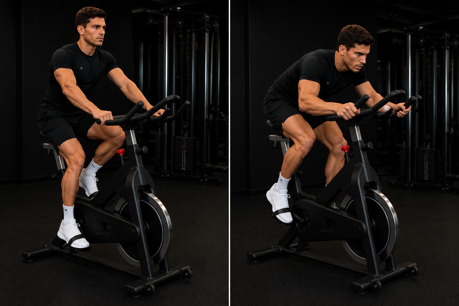 Stationary cycle — exercise demonstration